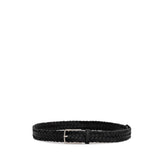 Bottega Veneta Black Leather Regular Belt